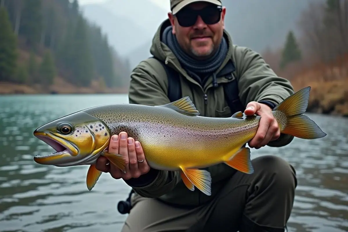 Técnicas de pesca de truta em água fria