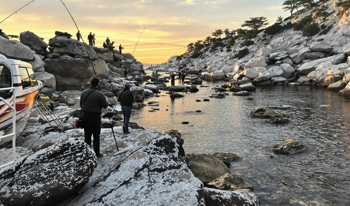 Pesca com linha fina em regiões de pedras