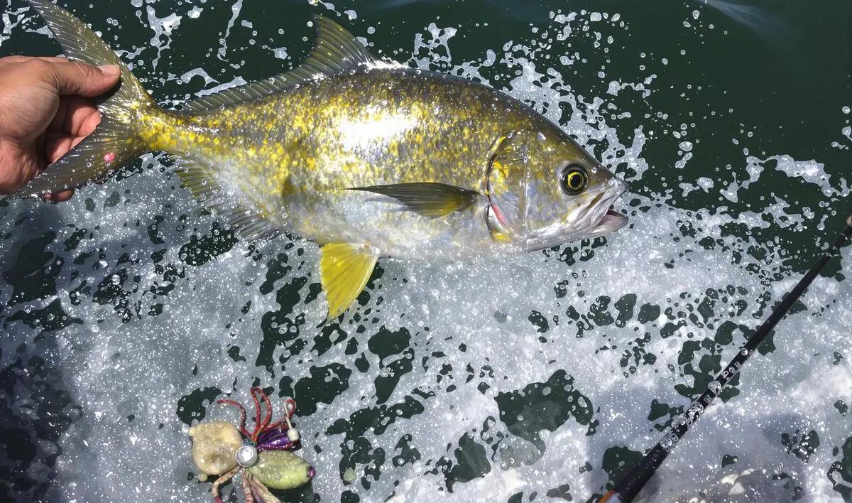 Pesca de dourado com isca viva em águas profundas