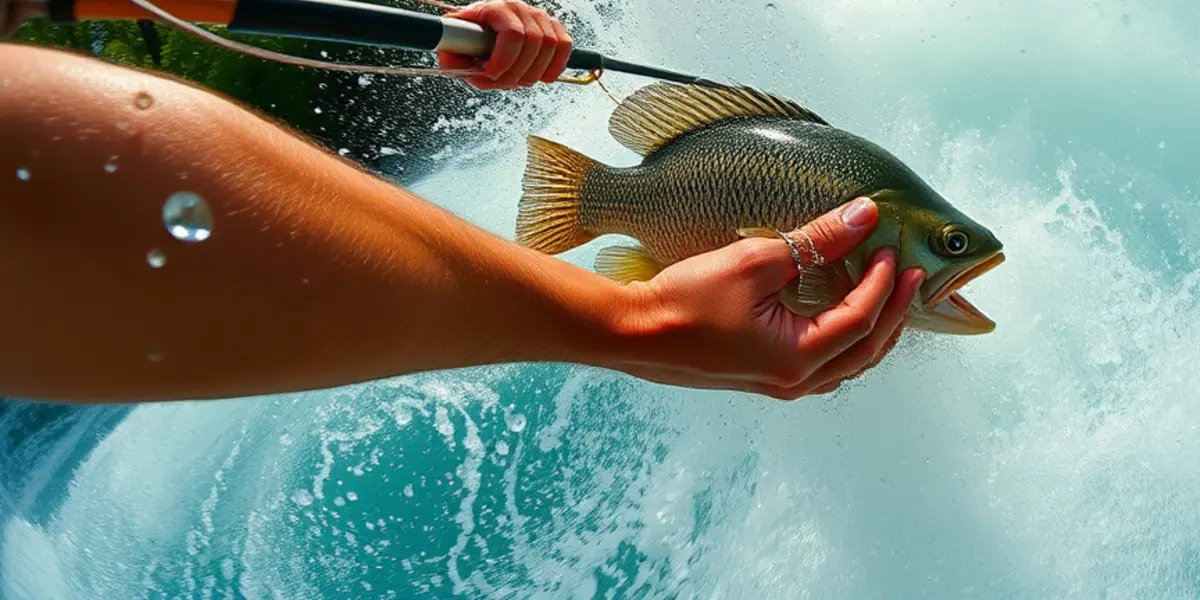 Pesca de pirarara em águas de corredeiras