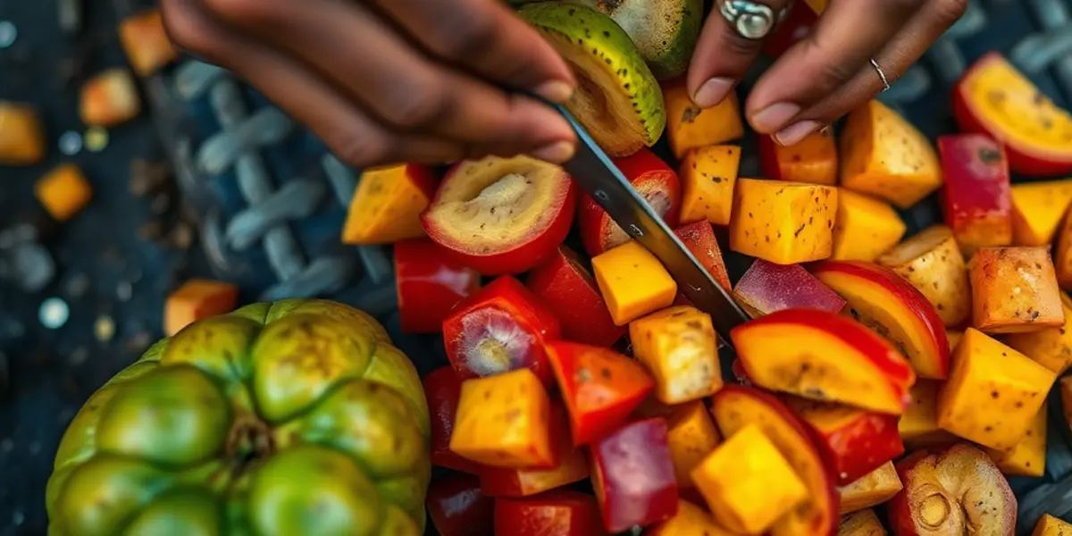 Preparando a Isca de Frutas para a Pesca do Piau